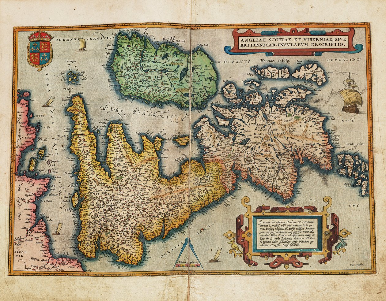 Angliae, Scotiae, et Hiberniae, sive Britannicar: Insularum descriptio (Anglia, Skócia és Írország, más néven Brit-szigetek) alkotó: Abraham Ortelius
