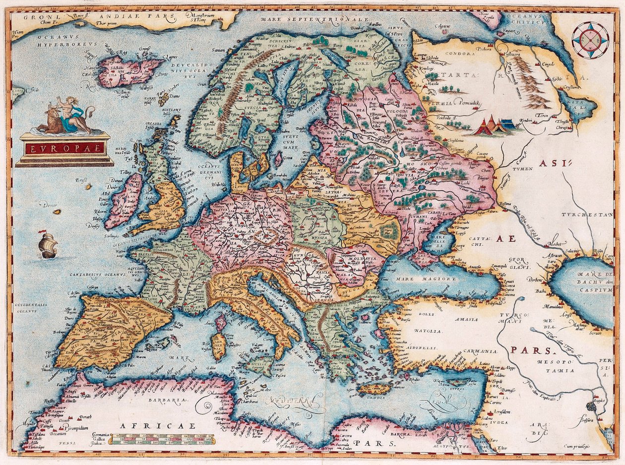 Európai: A Világ Színháza, 1579 alkotó: Abraham Ortelius
