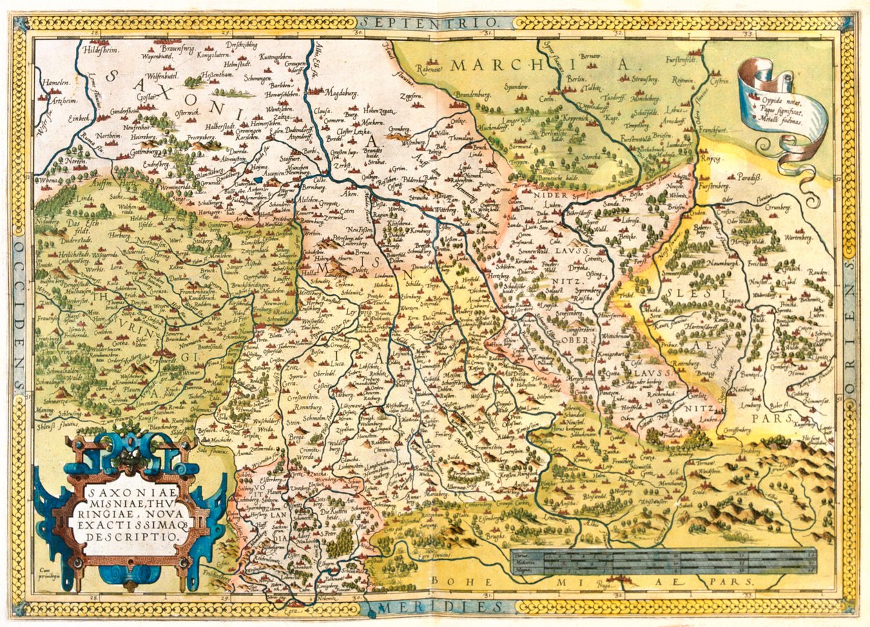 Németország (állam:  Liberec, Közép-Csehország, Prága, Ústí nad Labem, Plze, Karlovy Vary). alkotó: Abraham Ortelius