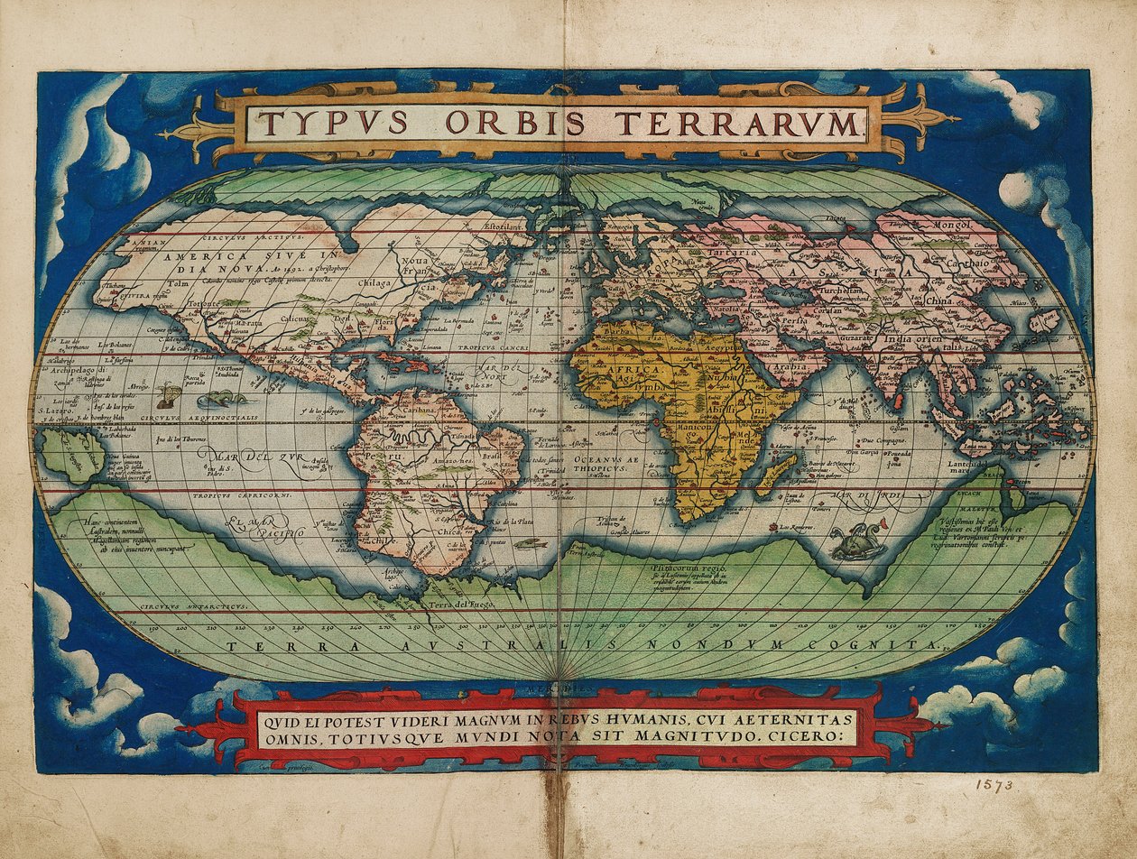 A világgömb képe alkotó: Abraham Ortelius