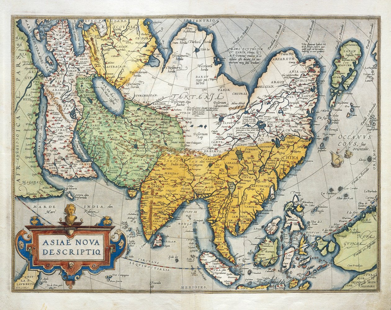 Ázsia térképe, Abraham Ortelius világszínházából alkotó: Abraham Ortelius