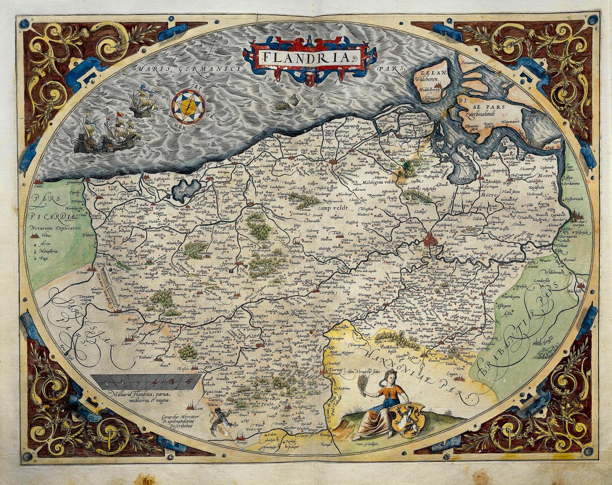 Flandria térképe, Abraham Ortelius Theatre of the World-ből alkotó: Abraham Ortelius