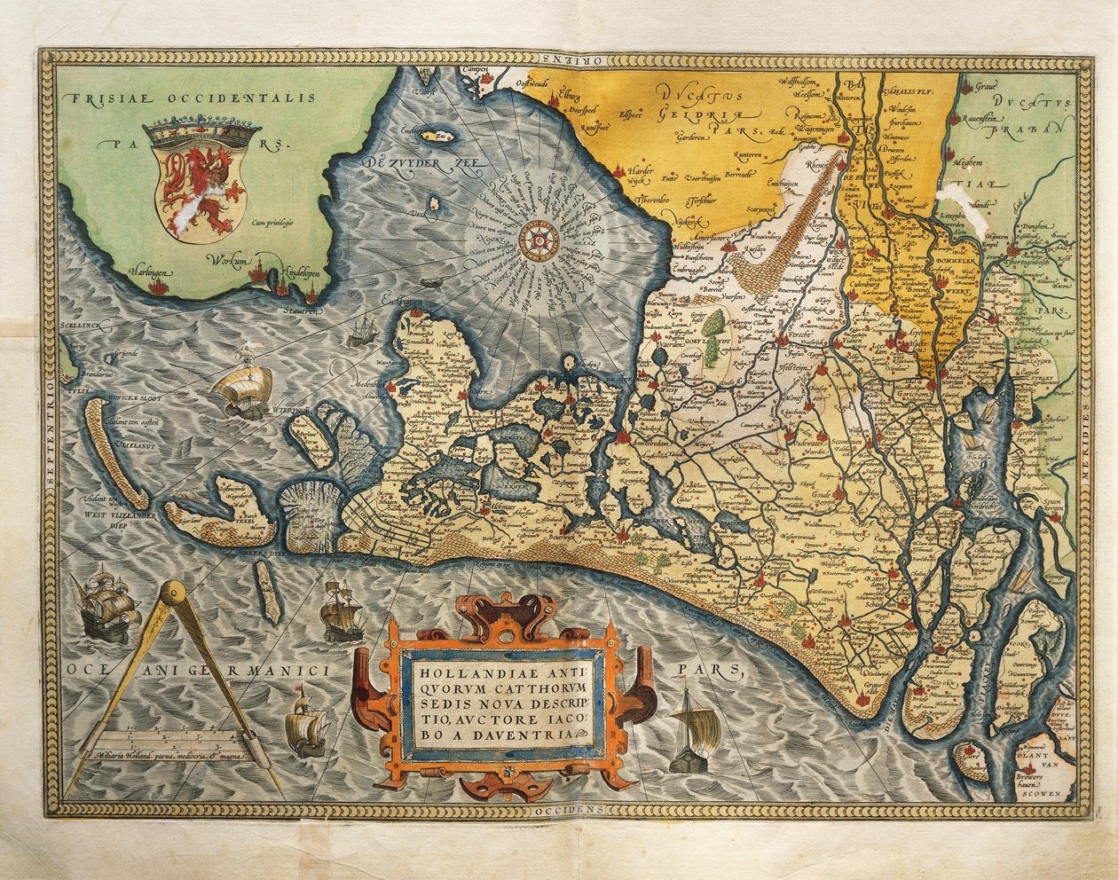 Hollandia térképe, Abraham Ortelius világszínházából alkotó: Abraham Ortelius
