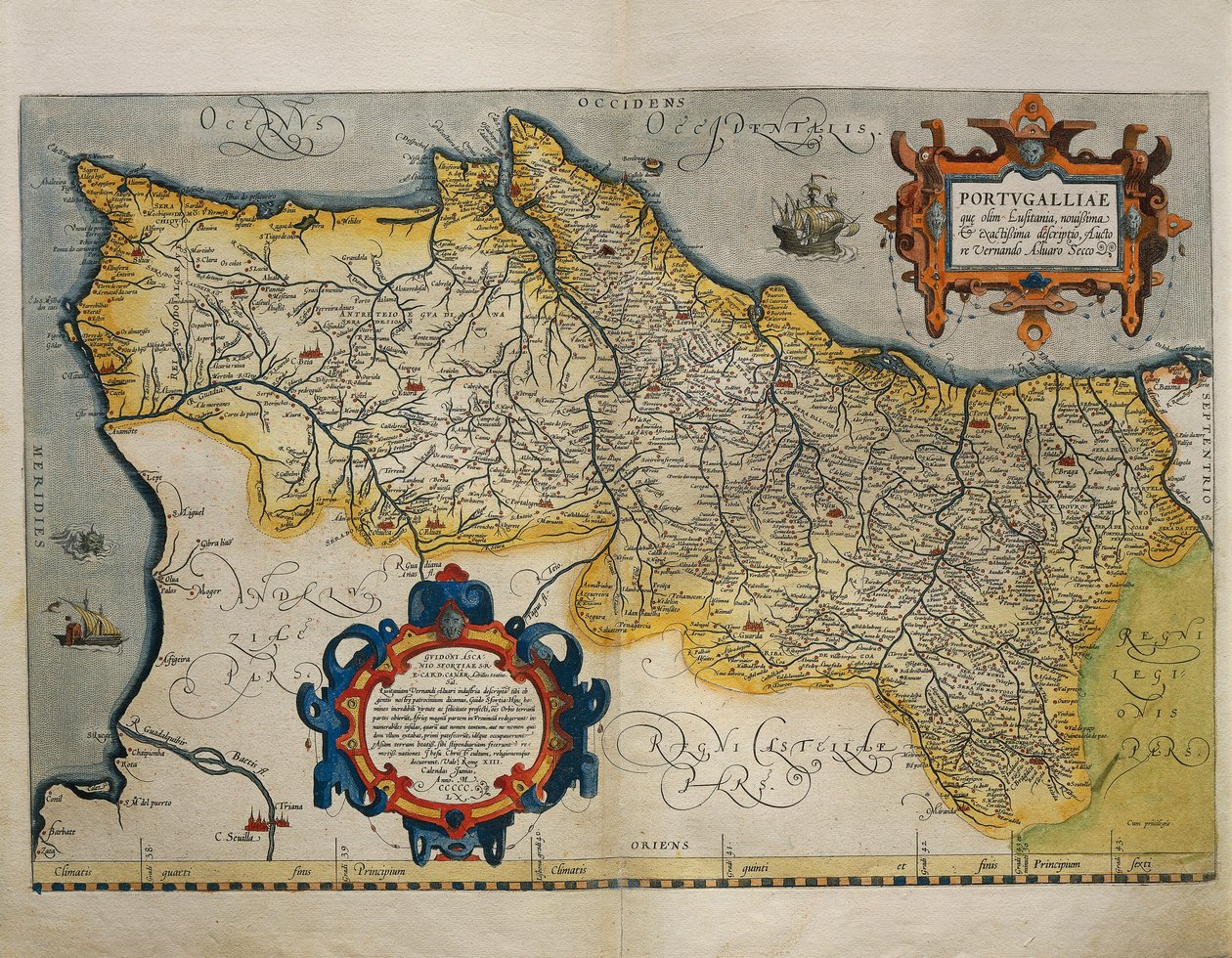 Portugália térképe, Abraham Ortelius világszínházából alkotó: Abraham Ortelius