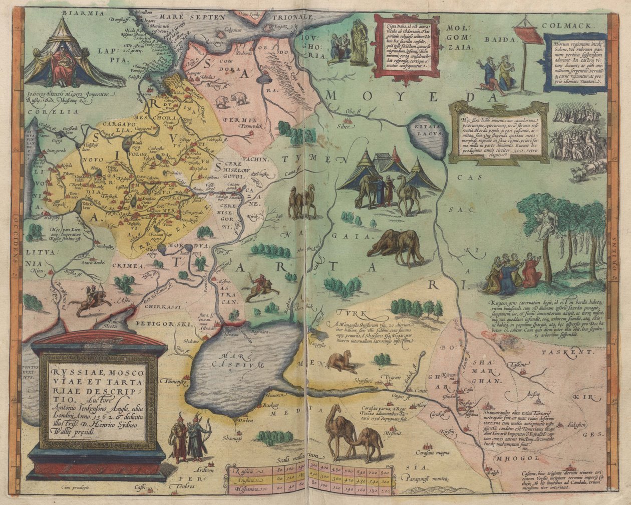 Oroszország térképe Innen: Világtérkép alkotó: Abraham Ortelius