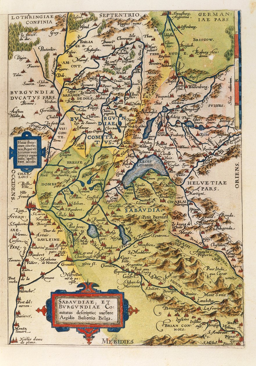 Savoie térképe, Abraham Ortelius világszínházából alkotó: Abraham Ortelius