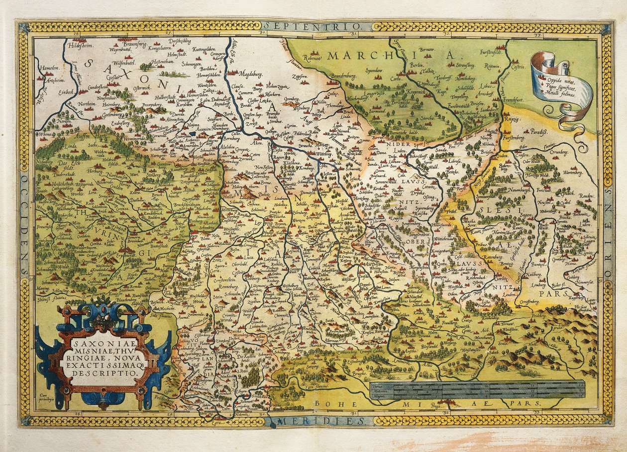 Szászország térképe, Abraham Ortelius Theatre of the World-ből alkotó: Abraham Ortelius