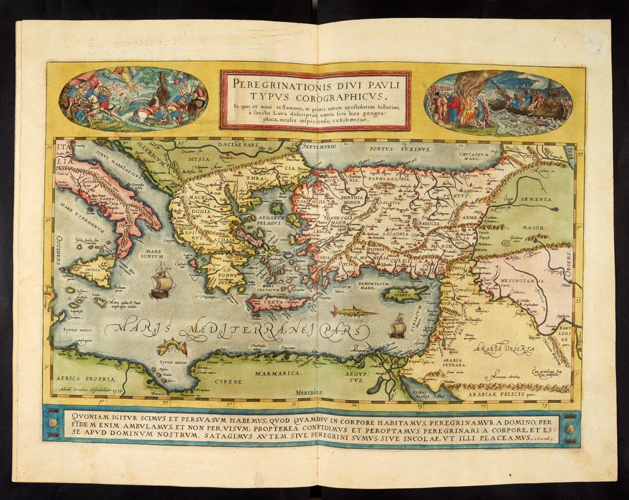 A Római Birodalom térképe, Theatrvm Orbis Terrarvm, Abraham Ortelius, Antwerpen alkotó: Abraham Ortelius