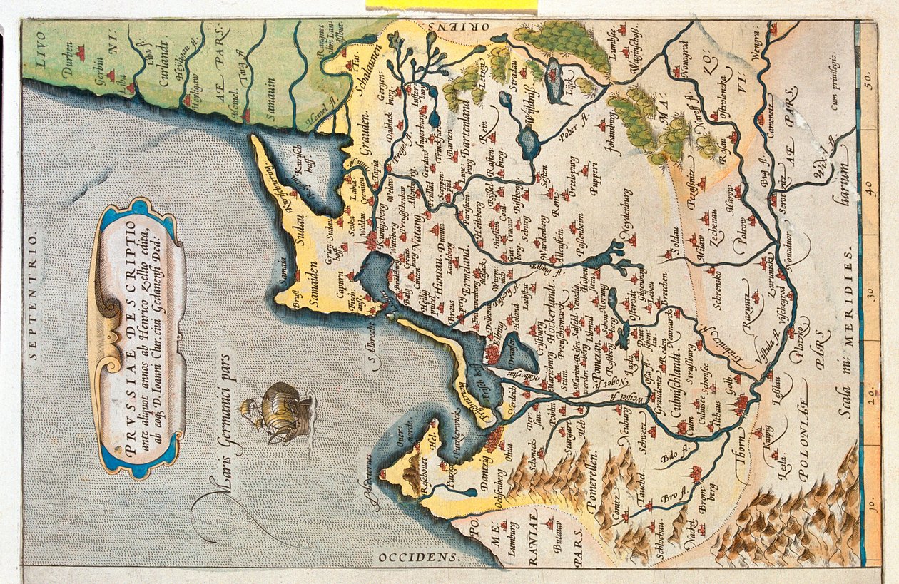 Északkelet-Lengyelország, Oroszország, Litvánia alkotó: Abraham Ortelius