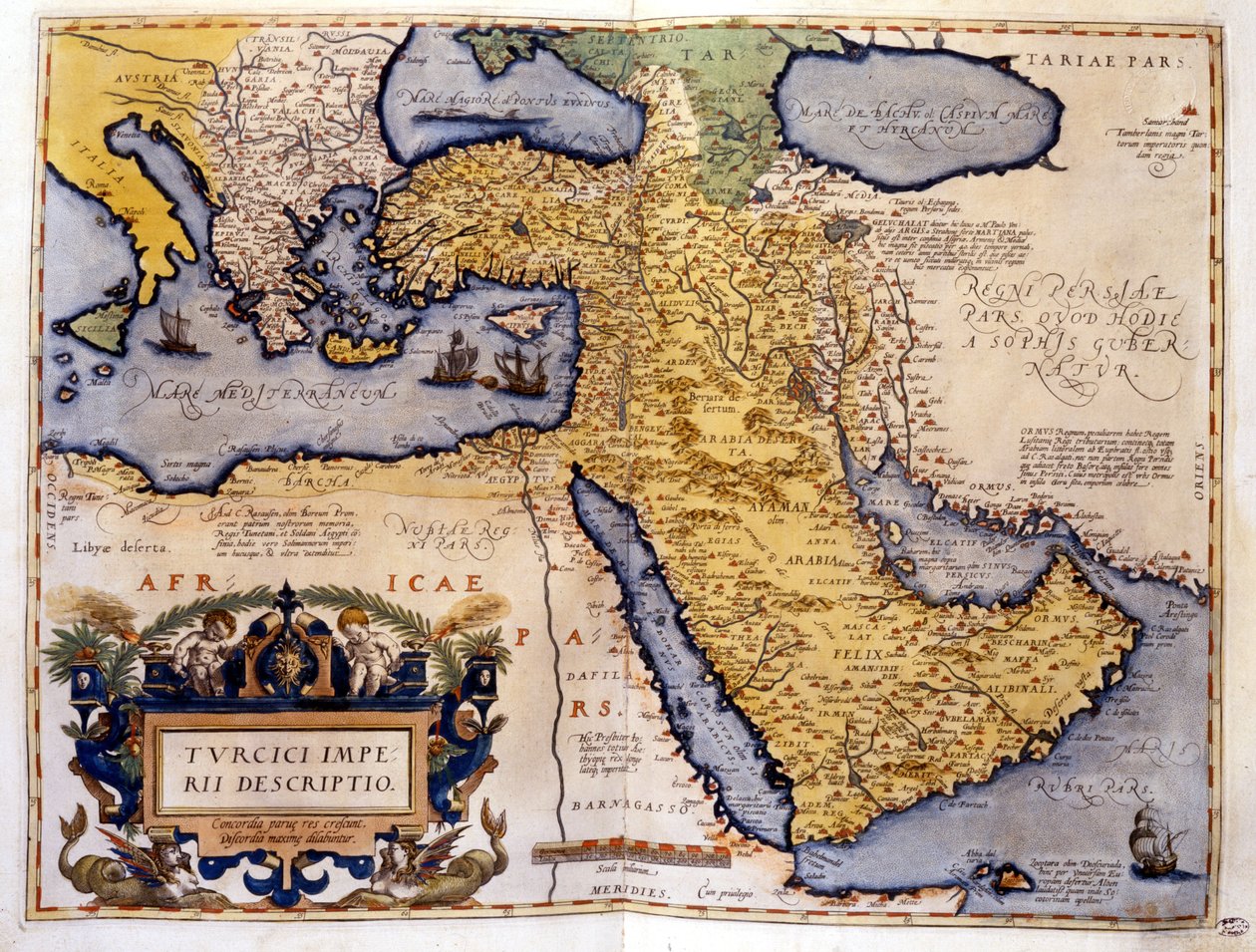 Oszmán Birodalom 1588-ban. Ábrahám Ortelius atlasza. alkotó: Abraham Ortelius