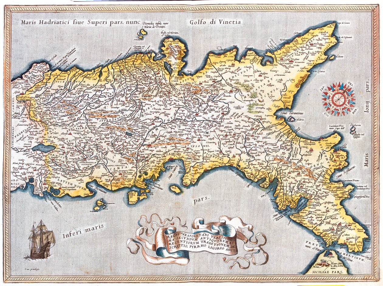 Lazio déli része, Marche déli része, Abruzzo, Molise, Campasnia, Apulia, Basilicata Calabria, Olaszország alkotó: Abraham Ortelius