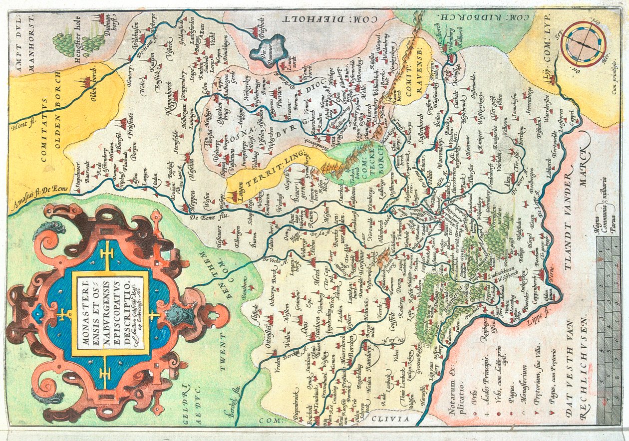 Állam: Németország: Észak-Rajna-Vesztfália, Alsó-Szászország , Németország alkotó: Abraham Ortelius