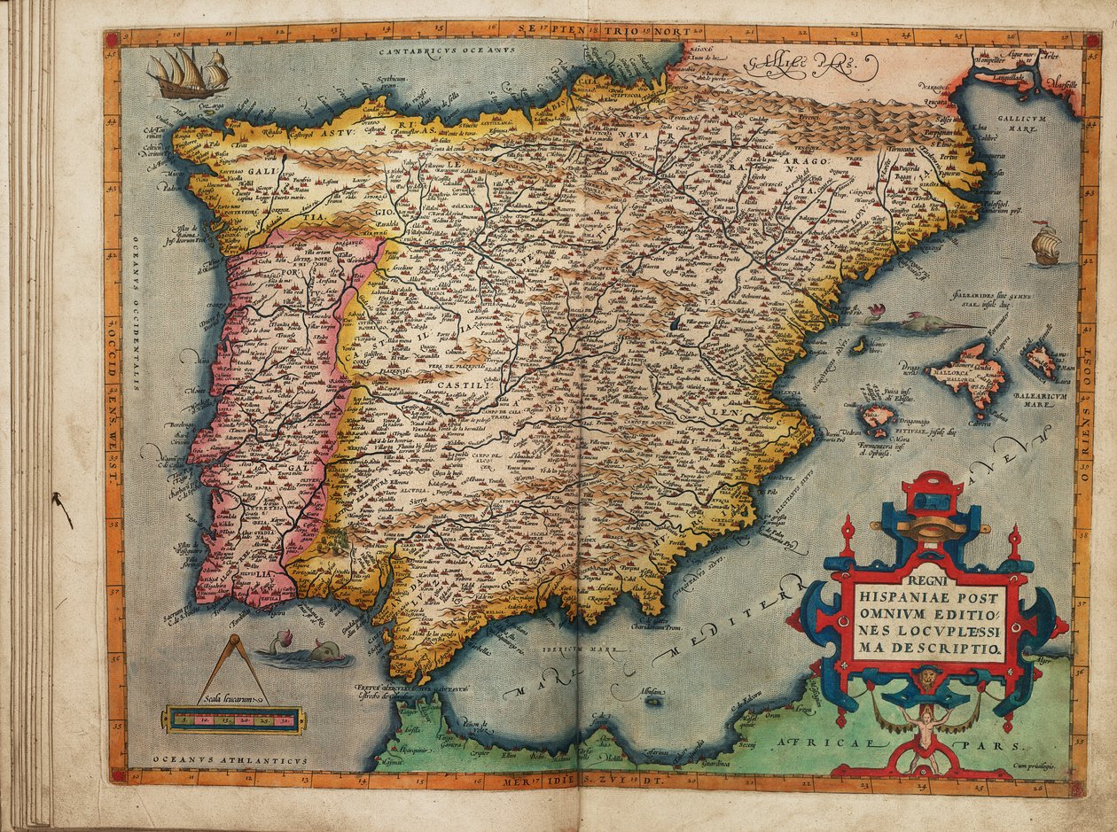 A Spanyol Királyság legteljesebb leírása az összes kiadvány alapján. alkotó: Abraham Ortelius