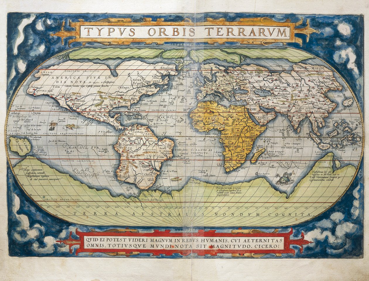Világtérkép Abraham Ortelius világtérképéről alkotó: Abraham Ortelius