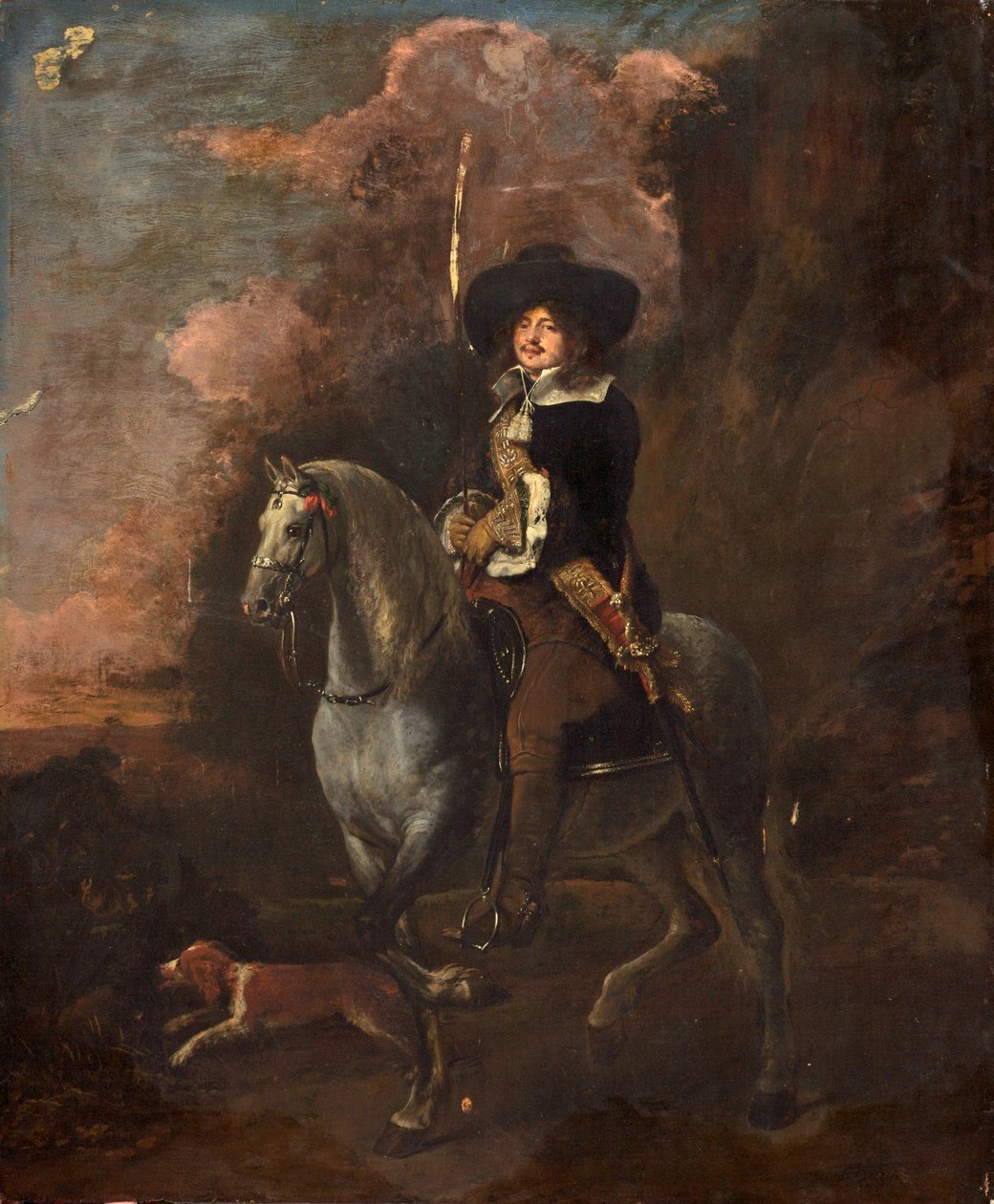 Cavalier szürke lovon, 1660 körül alkotó: Abraham Pietersz. van Kalraet
