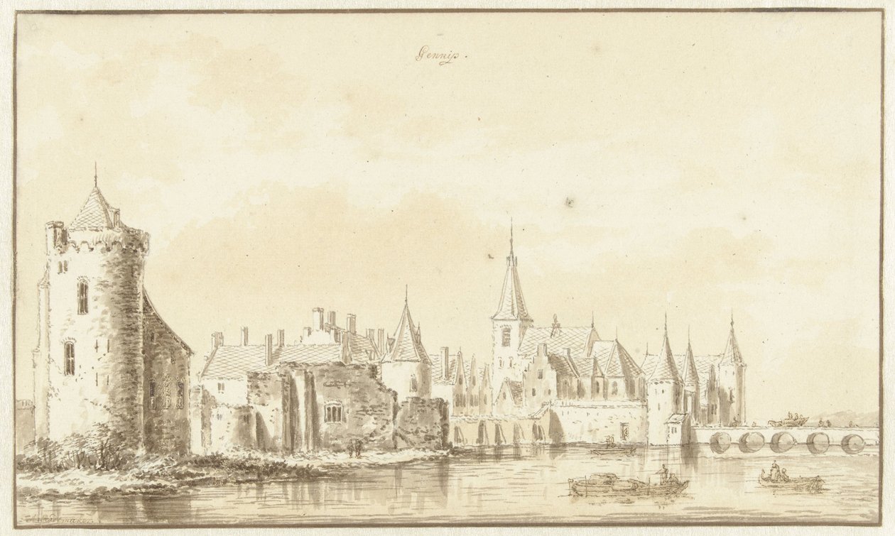 Gennep város látképe alkotó: Abraham Rademaker
