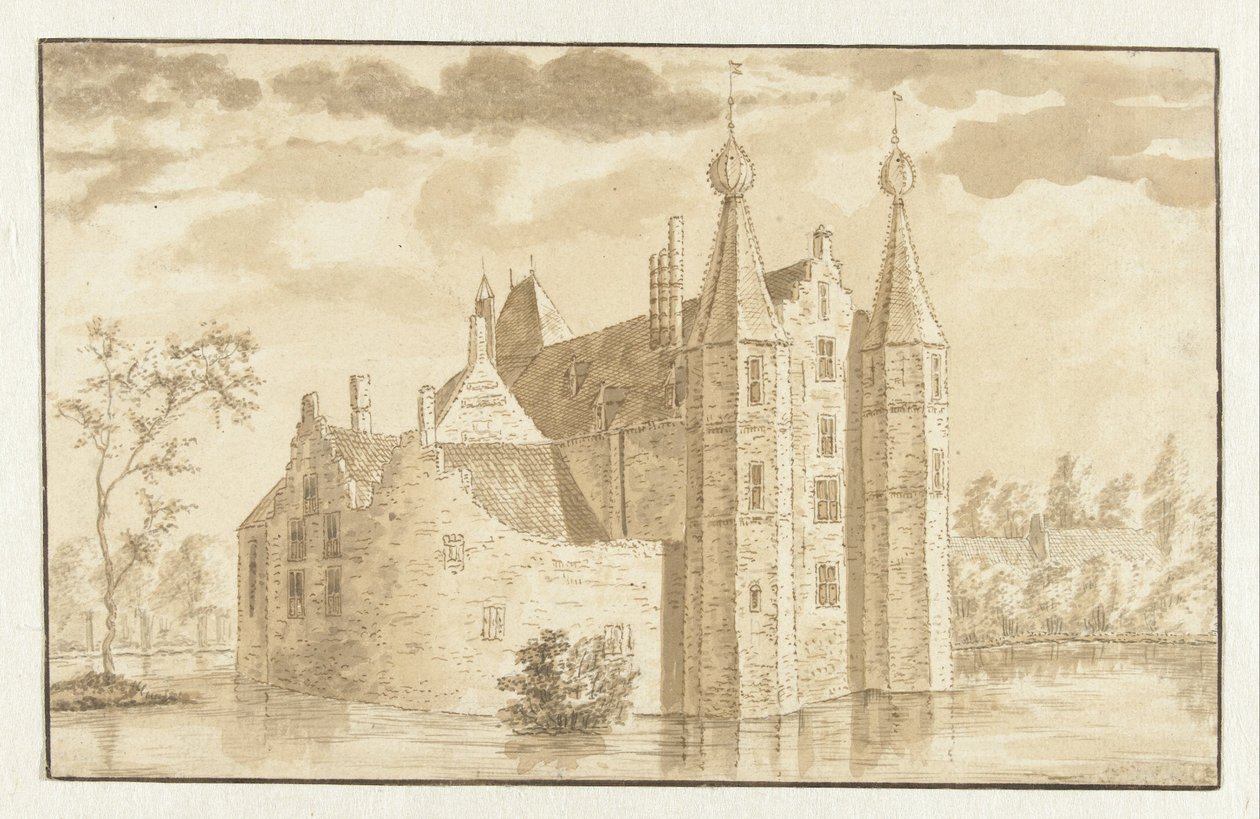 A Huis Ter Does Leiderdorp közelében alkotó: Abraham Rademaker