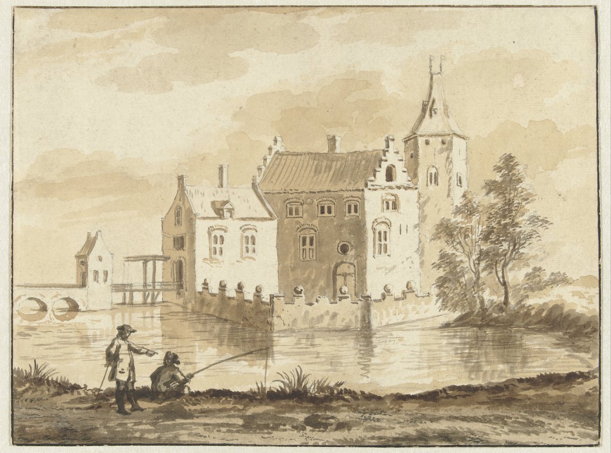 A Munniekenhof ház Grijpskerk falu közelében Walcherenben alkotó: Abraham Rademaker