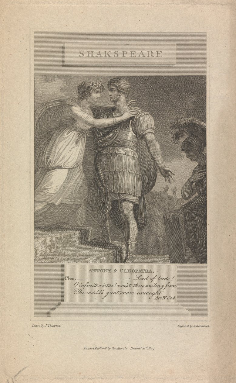 Antonius és Kleopátra Act IV Sc. 8 alkotó: Abraham Raimbach