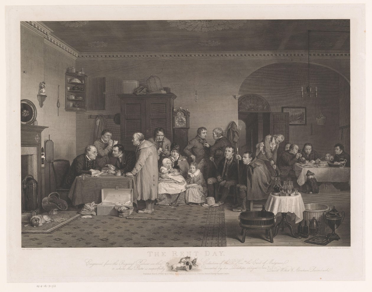 Belső bérleti díjat fizető céggel A bérlés napja (cím az objektumon) alkotó: Abraham Raimbach