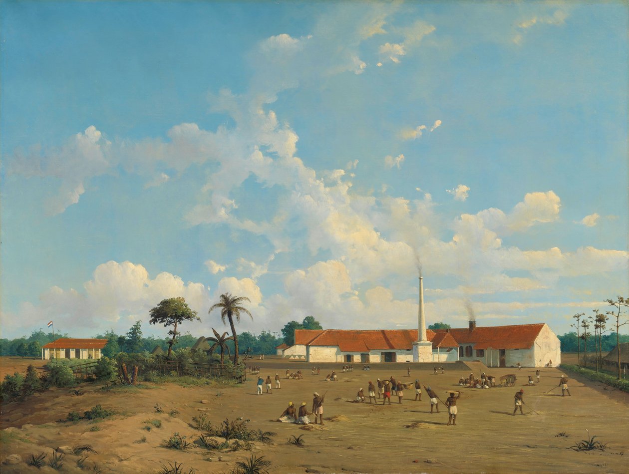 A Kemanglen Cukorgyár Tegal (vagy Tagal) közelében, Java alkotó: Abraham Salm