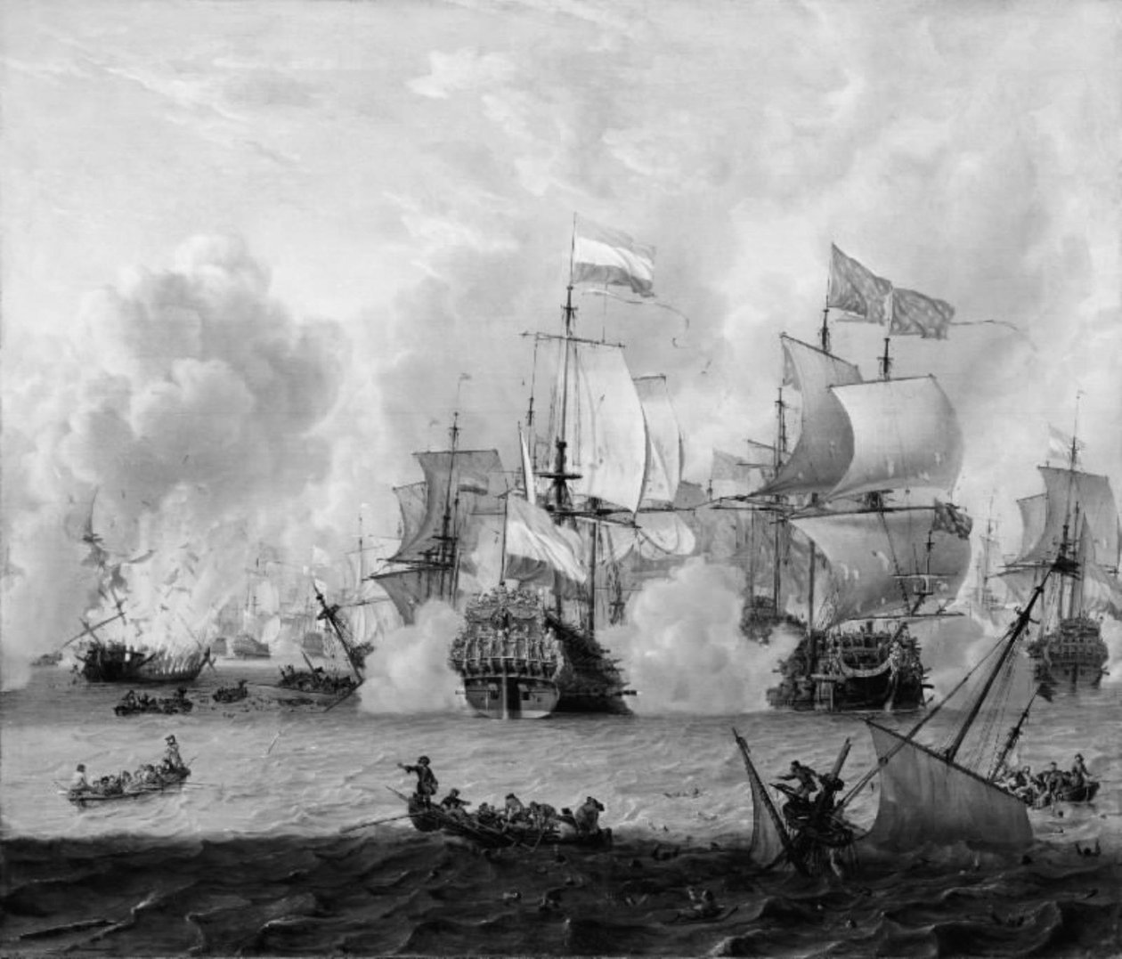 Az angol és a holland flotta találkozása La Hogue-nál, 1692. május 29. alkotó: Abraham Storck