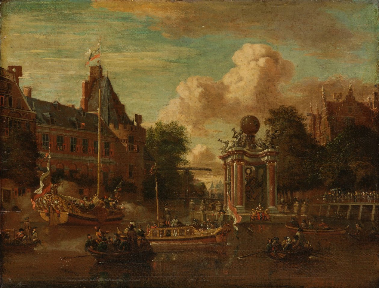 A moszkvai követség Amszterdamba látogat 1697. augusztus 29-én alkotó: Abraham Storck