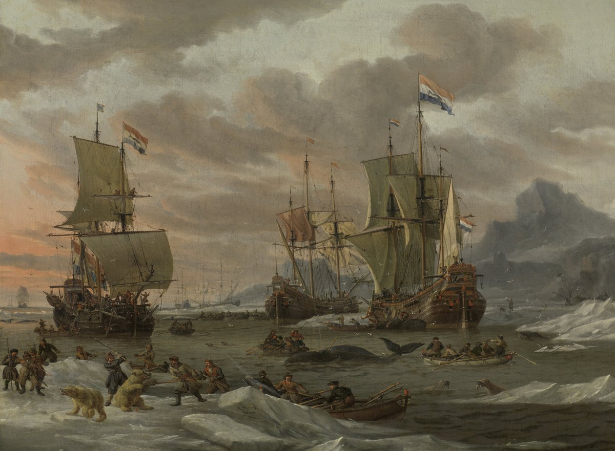 Bálnavadászati területek a Jeges-tengeren A bálnavadász területek alkotó: Abraham Storck