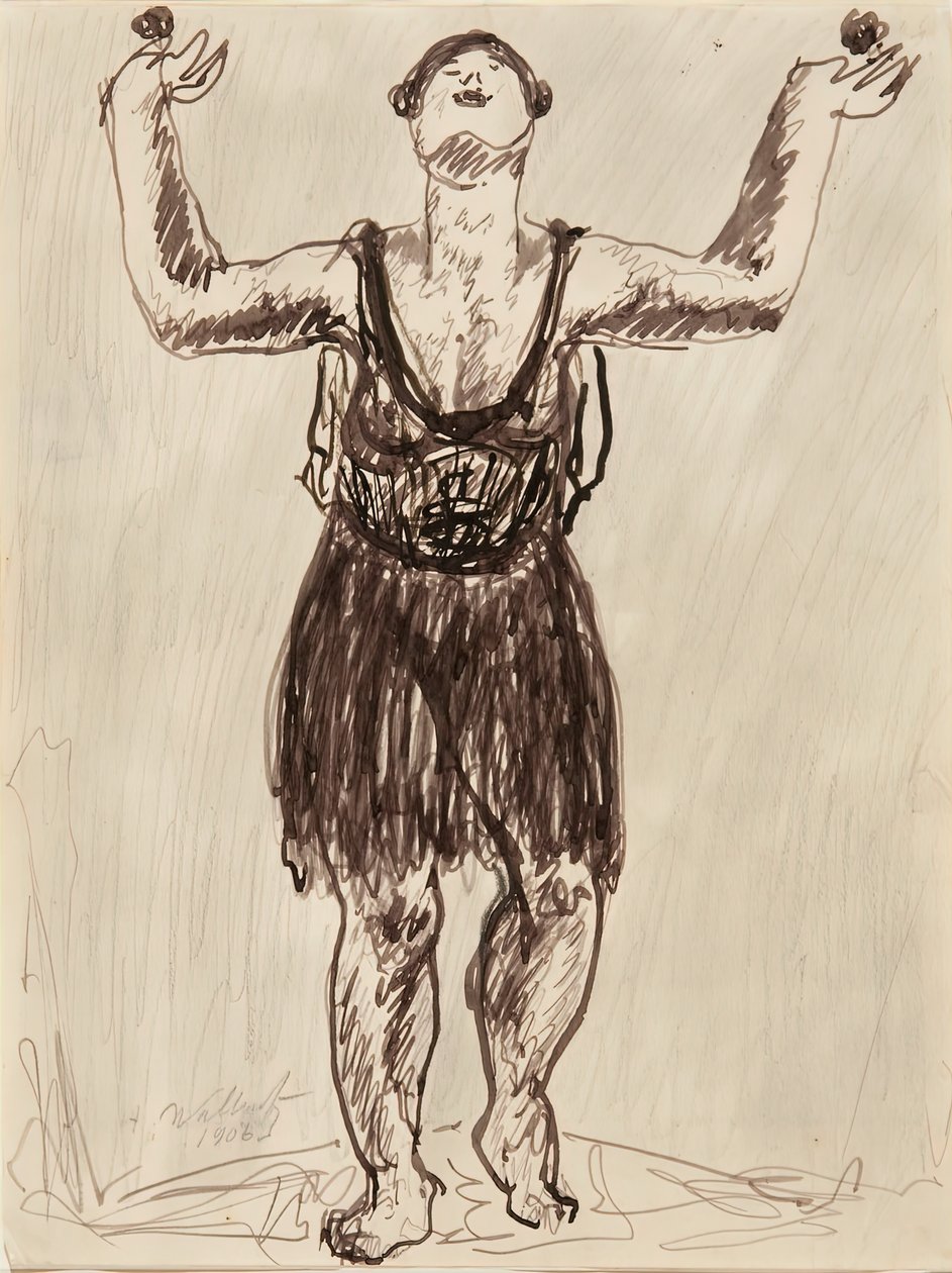 Isadora, 1906. alkotó: Abraham Walkowitz