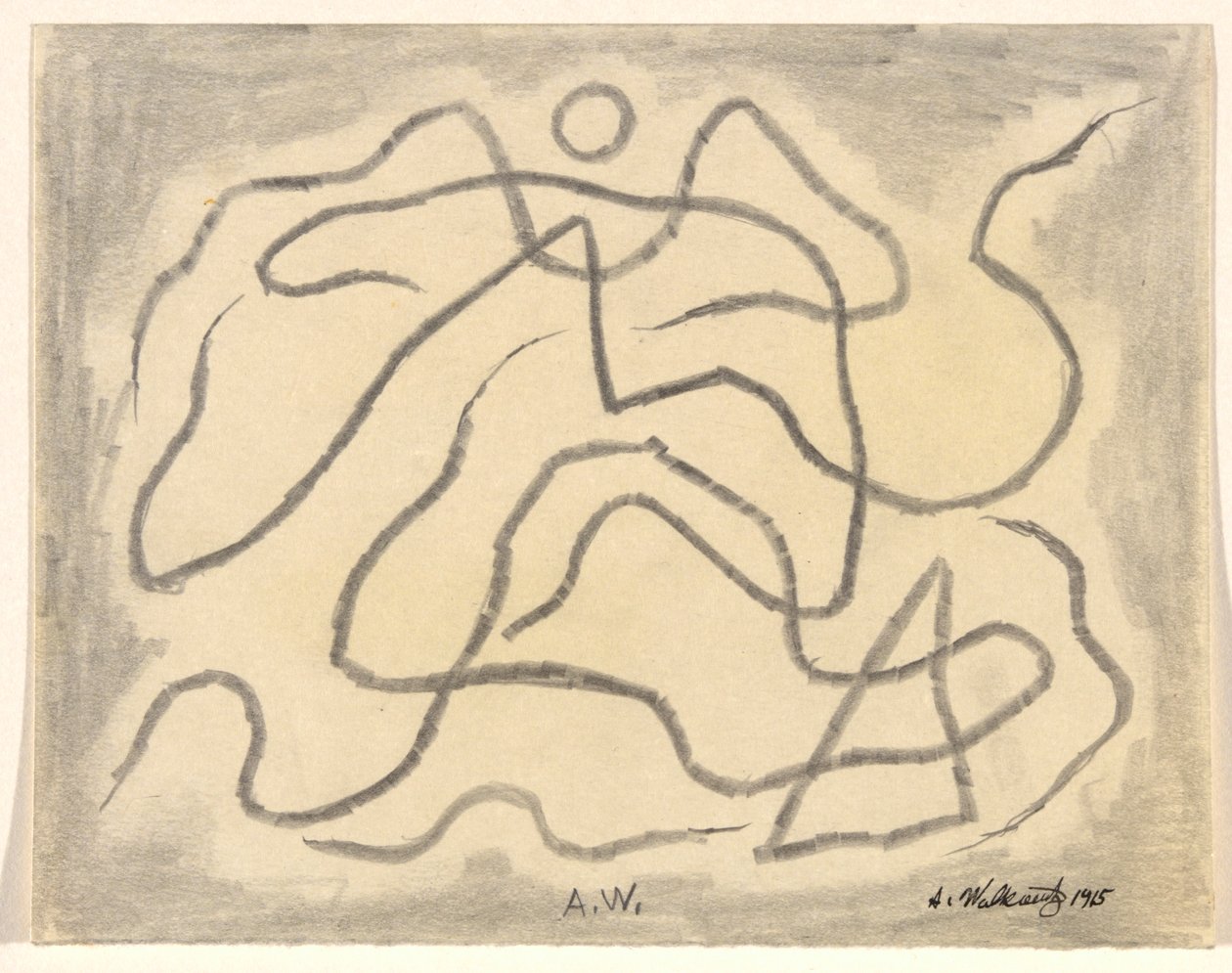 Ritmikus vonalak (absztrakció) alkotó: Abraham Walkowitz
