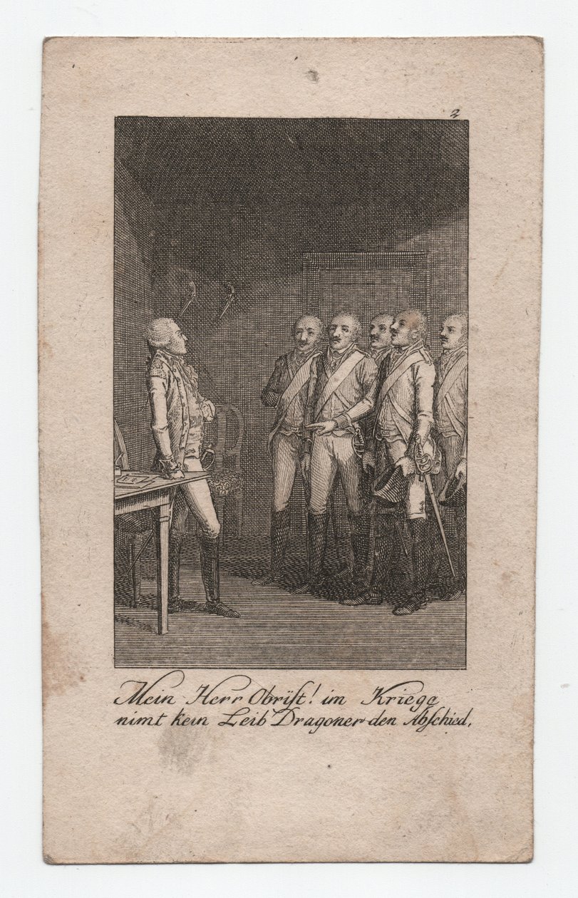 Az én Obrist uram! , kb. 1795 (metszet) alkotó: Abraham Wolfgang Küffner