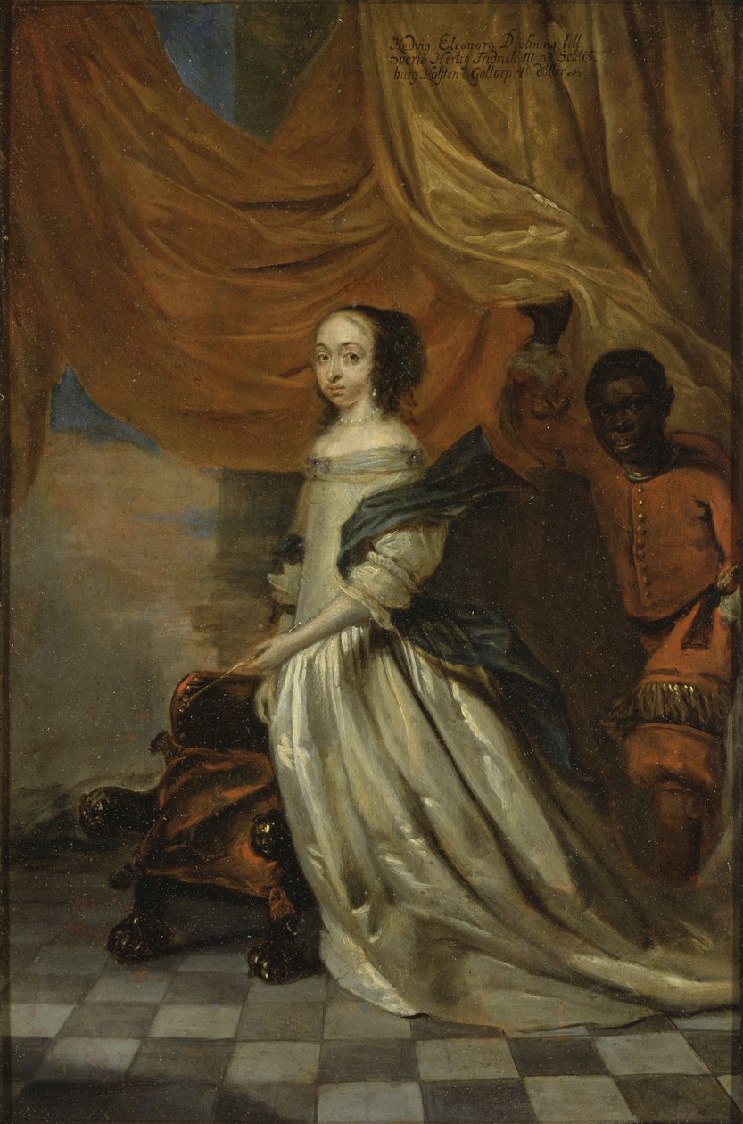 Holstein-Gottorp Hedvig Eleonóra (1636-1715), svéd királynő portréja, Wuchters, Ábrahám (1610-1682). Olaj a rézre. Mérete: 35x23 cm. Nemzeti Múzeum Stockholm alkotó: Abraham Wuchters