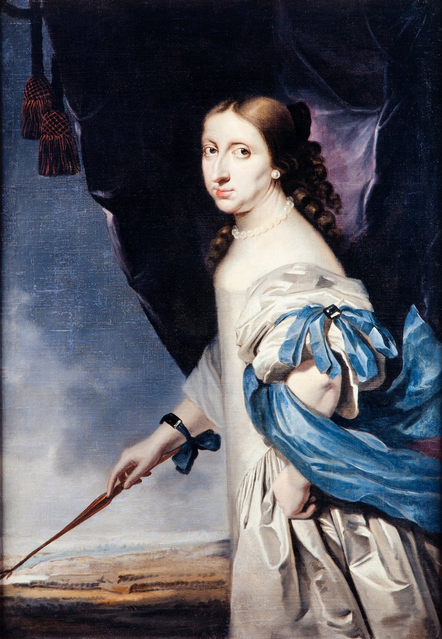 Krisztina svéd királynő portréja 1626-1689, 1661 alkotó: Abraham Wuchters