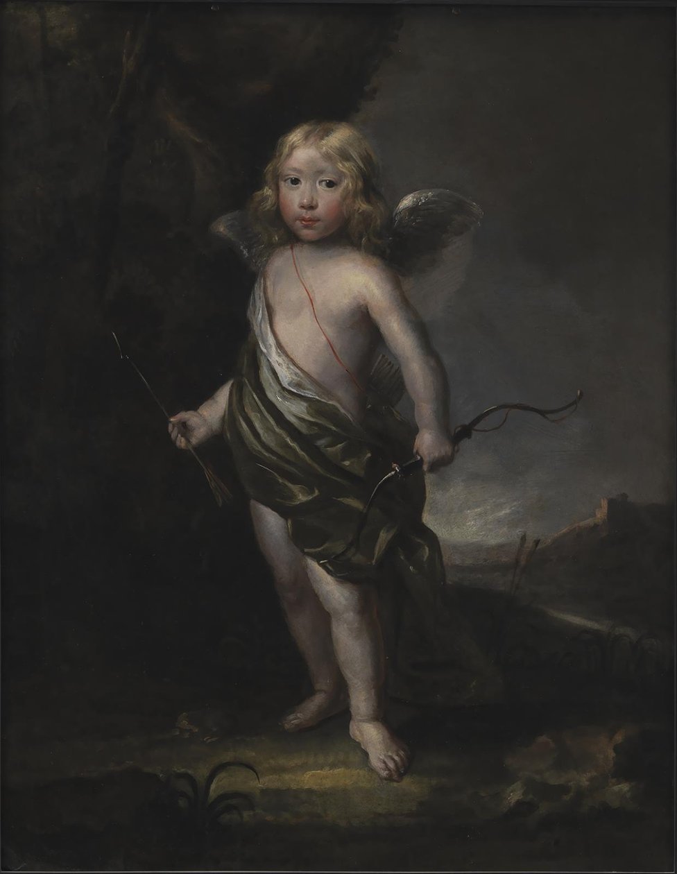 Ámor jelmezében viselő nemes fiú portréja alkotó: Abraham Wuchters