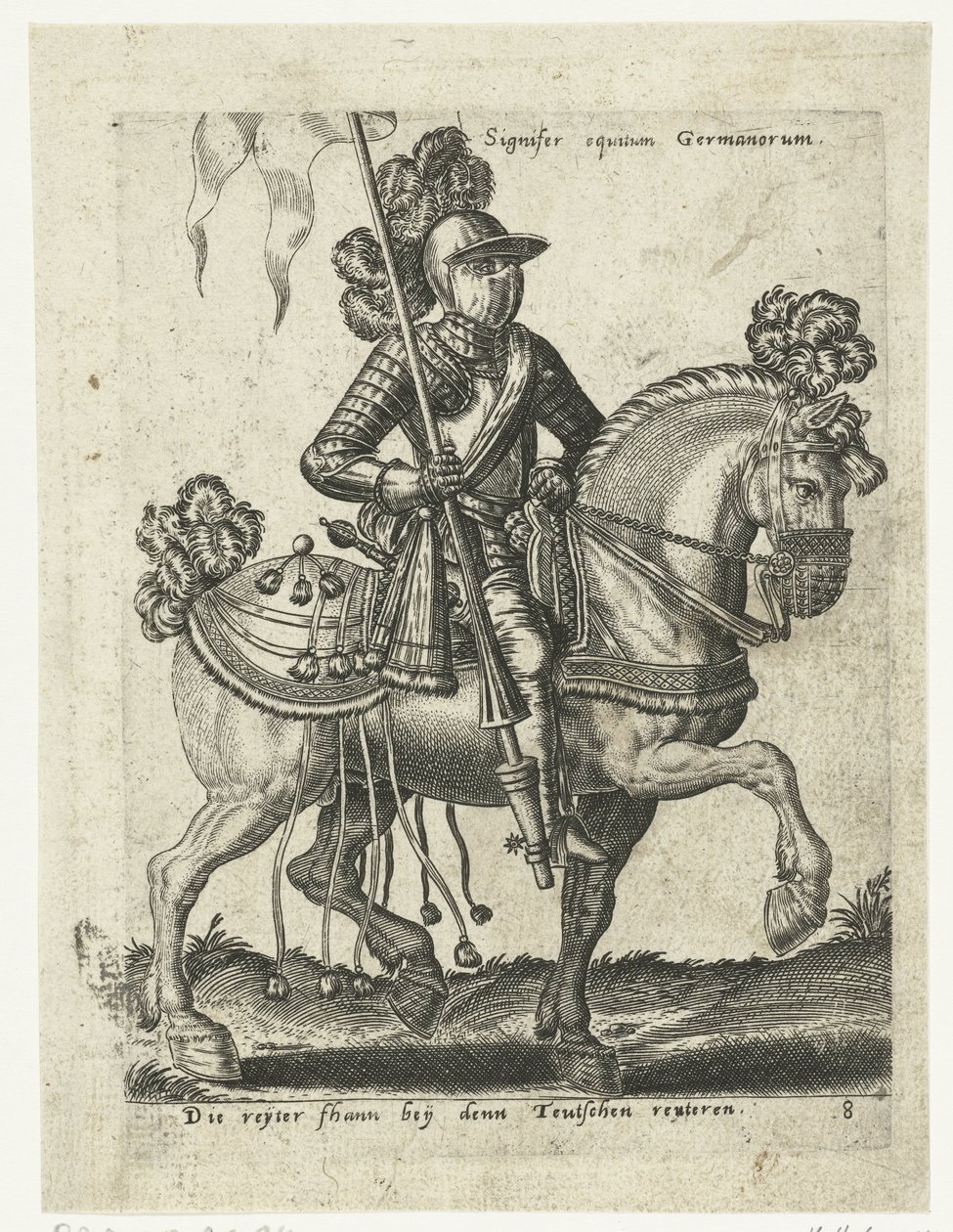 Német lovas páncélban alkotó: Abraham de Bruyn (attributed to)