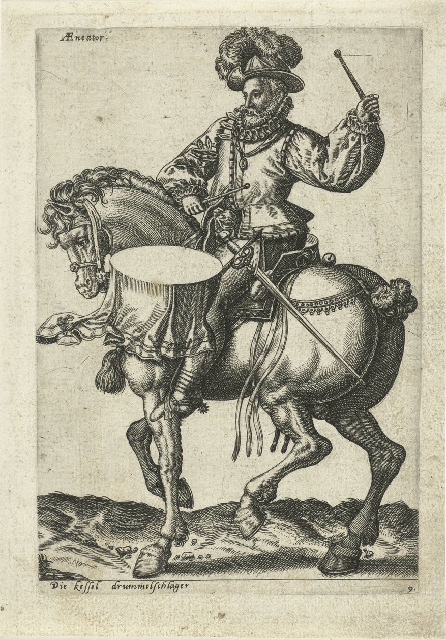 Német dob ​​lóháton alkotó: Abraham de Bruyn (attributed to)