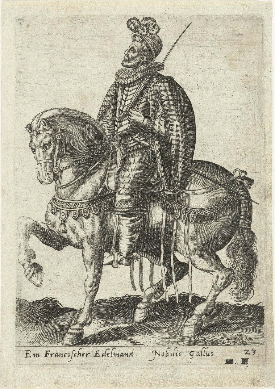 Francia nemes lóháton alkotó: Abraham de Bruyn (attributed to)