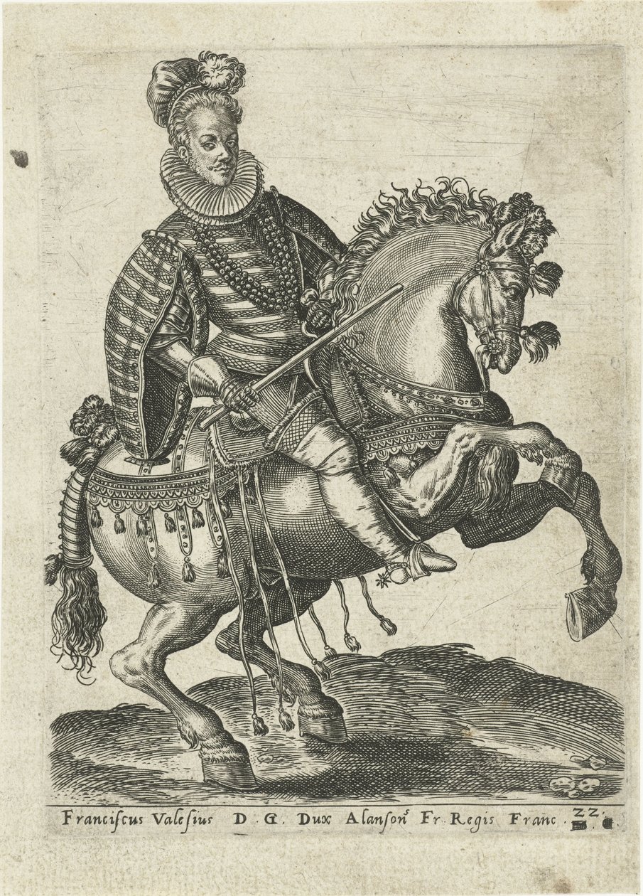 François, Anjou herceg portréja lovon alkotó: Abraham de Bruyn (attributed to)