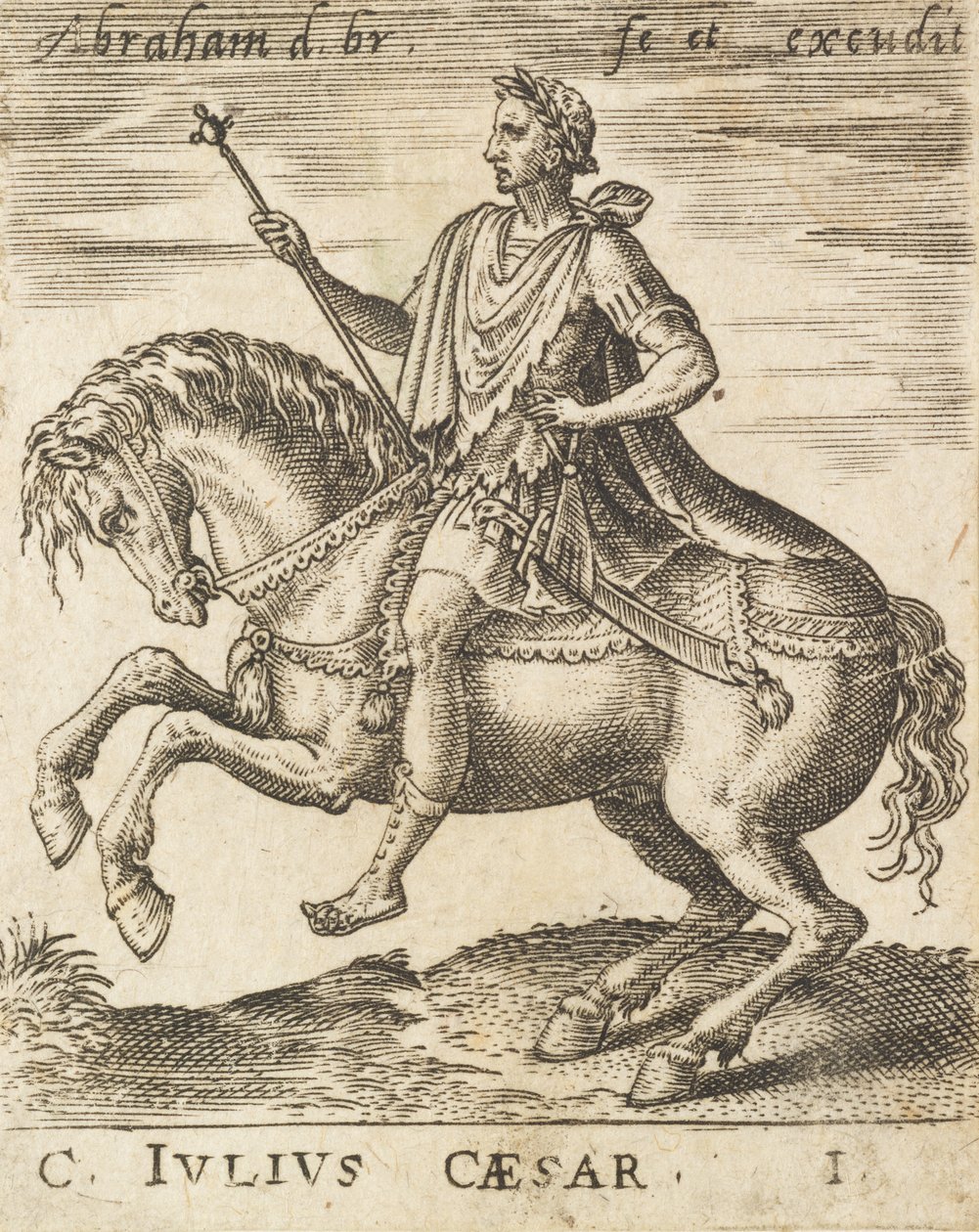 C. Julius Caesar a Tizenkét Caesarból lóháton, c1565-1587. alkotó: Abraham de Bruyn