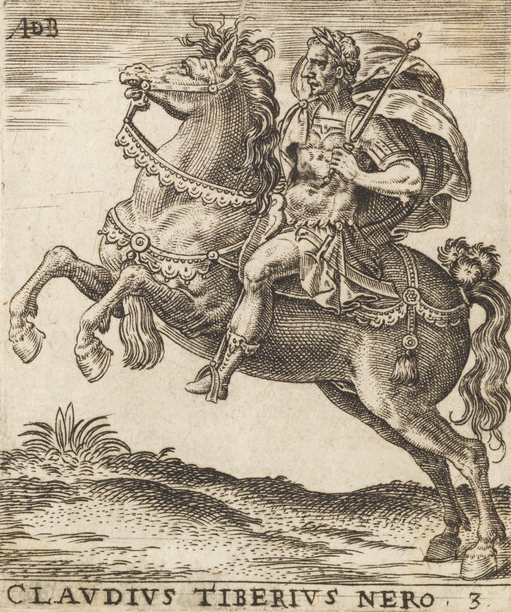 Claudius Tiberius Nero a Tizenkét Caesars on Horseback című filmből, kb. 1565-1587., kb. 1565-1587. alkotó: Abraham de Bruyn