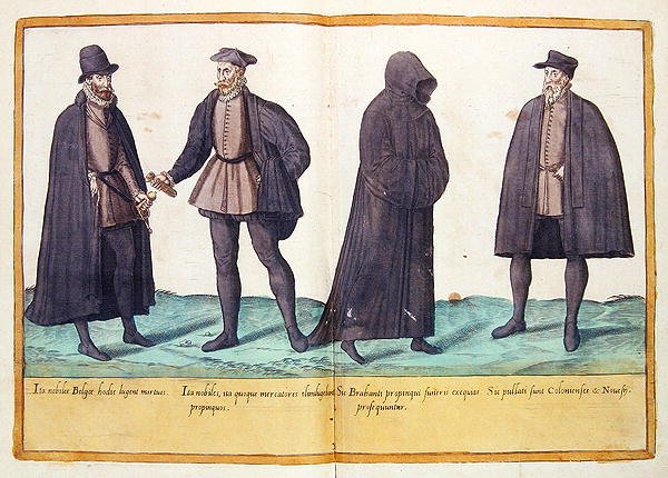 Tizenhatodik századi jelmezek a Kölnben megjelent „Omnium Poene Gentium Imagines”-ből alkotó: Abraham de Bruyn