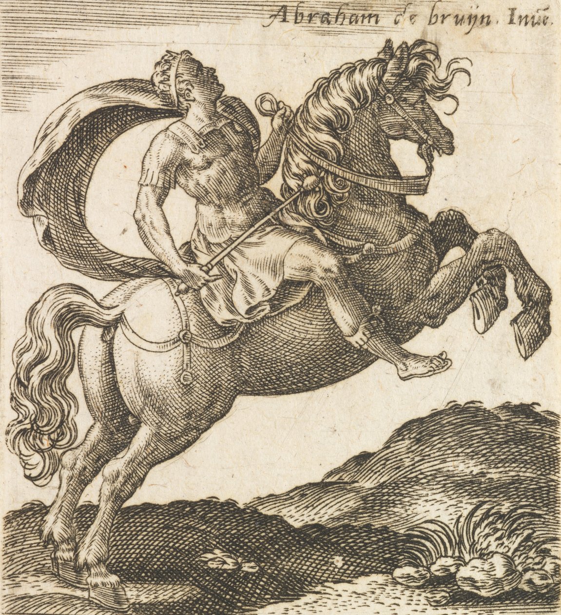 Titus Vespasianus a Tizenkét Caesarból lóháton, kb. 1565-1587., kb. 1565-1587. alkotó: Abraham de Bruyn