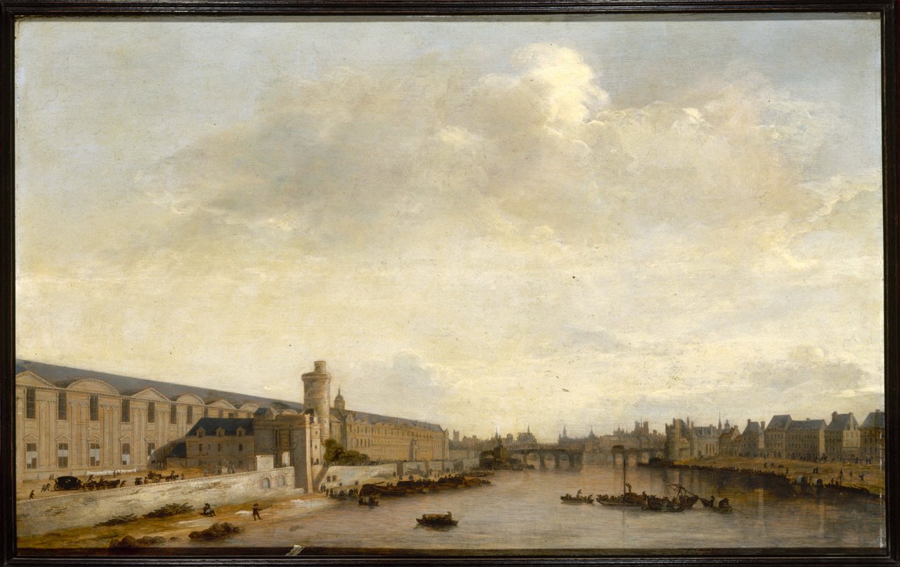 A Grande Galerie du Louvre, a Porte Neuve és a Tour de Bois, 1640 körül (olaj, fa) alkotó: Abraham de Verwer