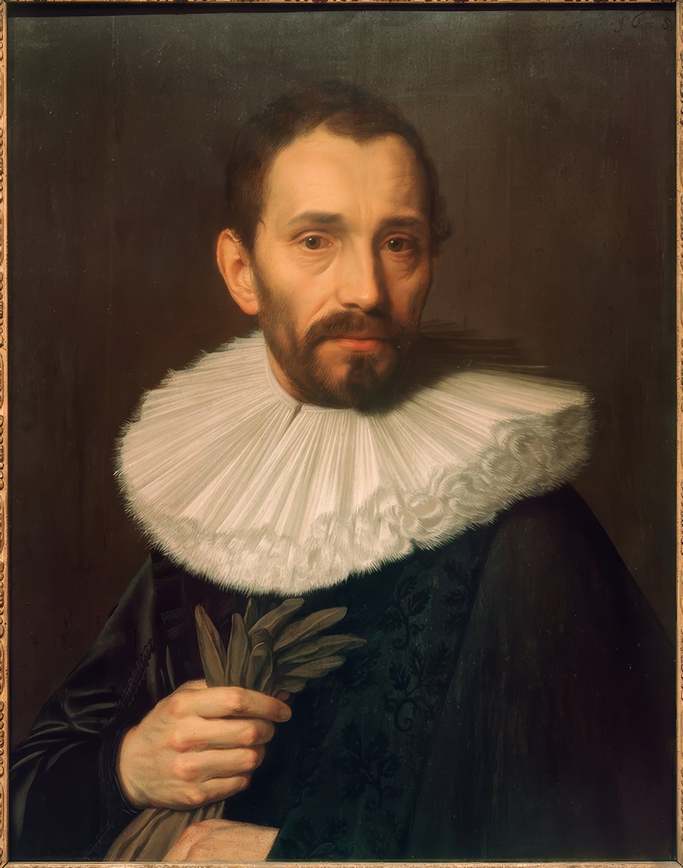 Férfi portréja, kesztyűben, kissé balra alkotó: Abraham de Vries