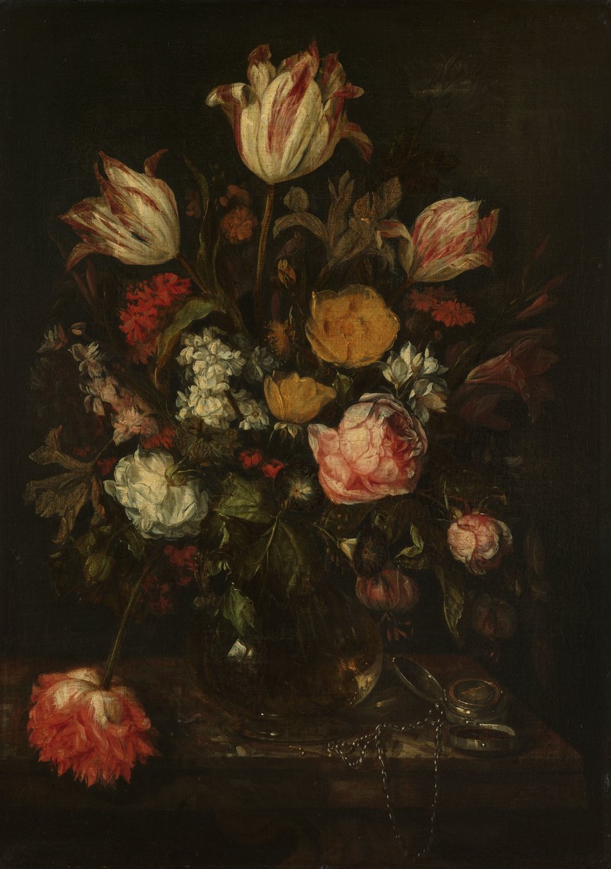 Csendélet virágokkal alkotó: Abraham van Beyeren