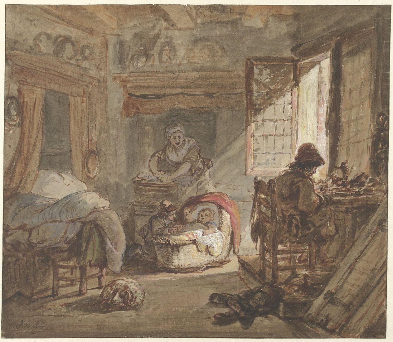 Belső a családdal alkotó: Abraham van Strij (I)