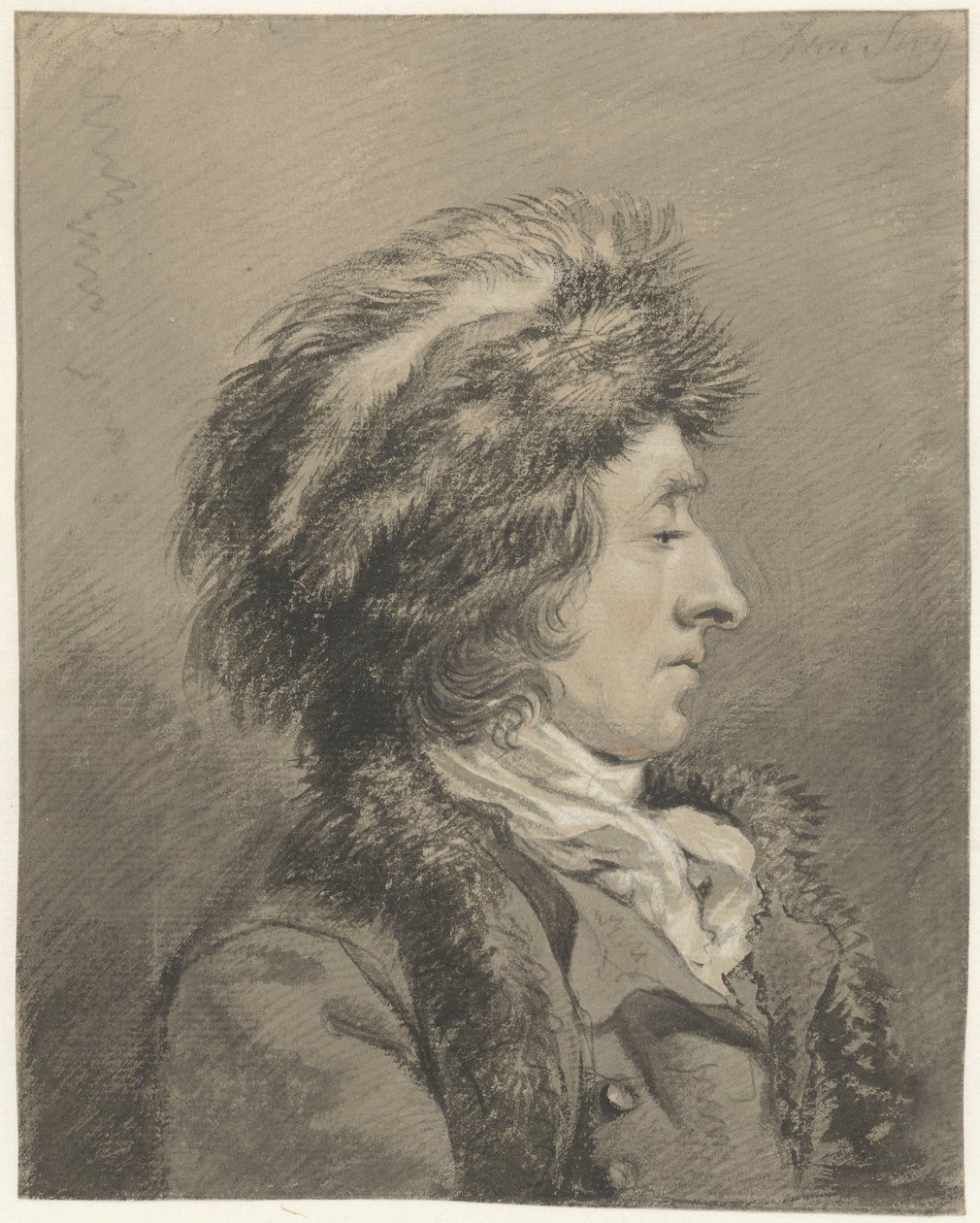 Férfi prémes sapkás, profil jobbra alkotó: Abraham van Strij (I)