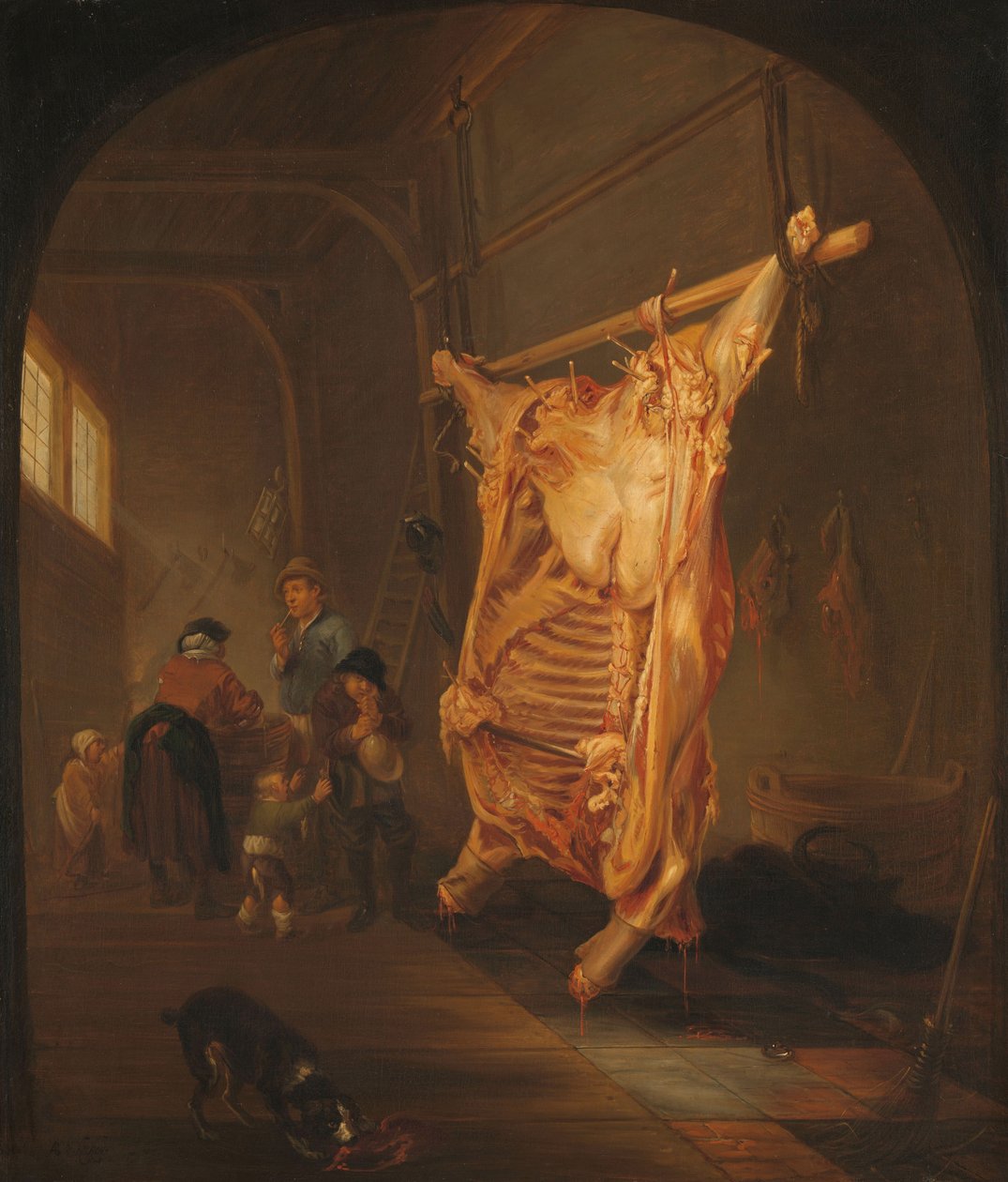 A levágott ökör, 1635-55 alkotó: Abraham van den Hecken