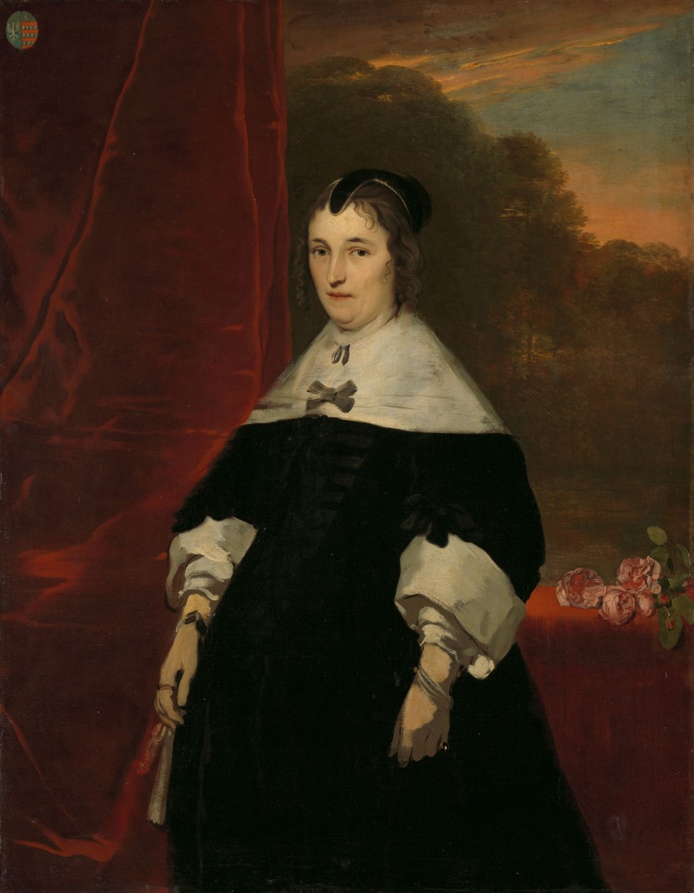Machteld Bas (megh. 1681). Abraham de Visscher felesége alkotó: Abraham van den Tempel (attributed to)