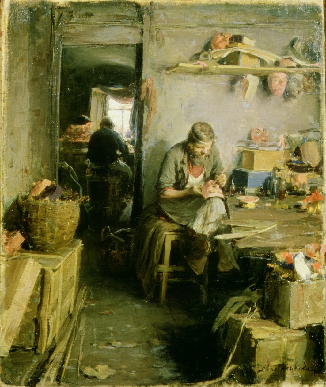 A Maszk Stúdióban, 1897 alkotó: Abram Efimovich Arkhipov